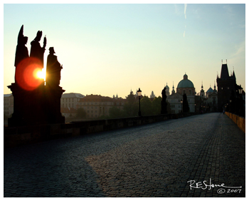 Sunrise at the Charles Bridge